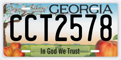 GA license plate CCT2578