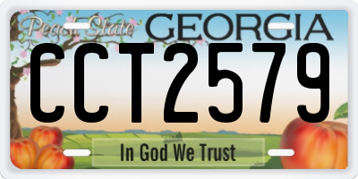 GA license plate CCT2579