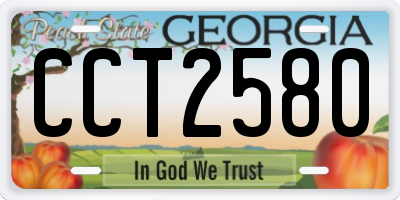 GA license plate CCT2580