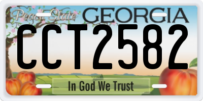 GA license plate CCT2582