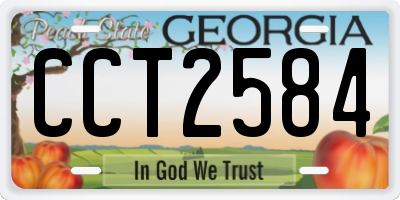 GA license plate CCT2584