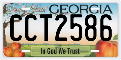 GA license plate CCT2586