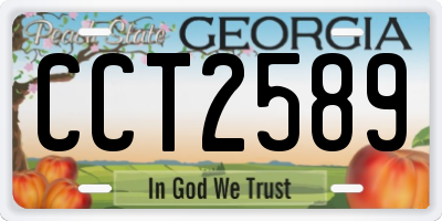 GA license plate CCT2589