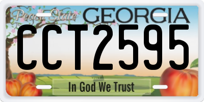 GA license plate CCT2595