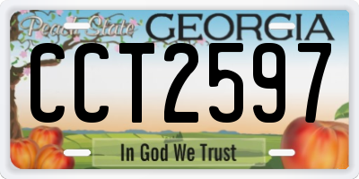 GA license plate CCT2597
