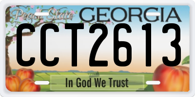 GA license plate CCT2613