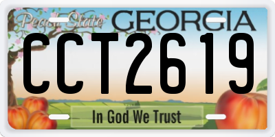 GA license plate CCT2619
