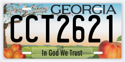 GA license plate CCT2621