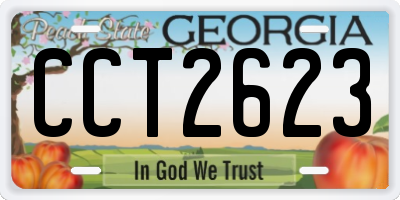 GA license plate CCT2623