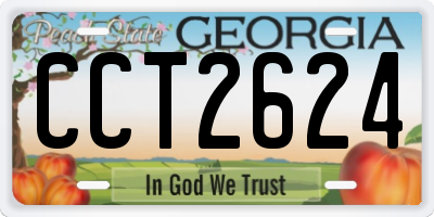 GA license plate CCT2624