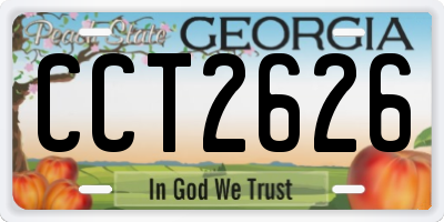 GA license plate CCT2626