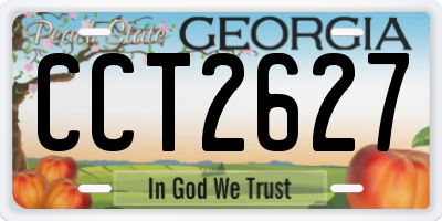 GA license plate CCT2627