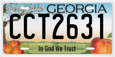 GA license plate CCT2631
