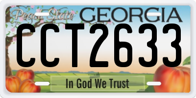 GA license plate CCT2633