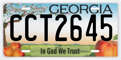 GA license plate CCT2645