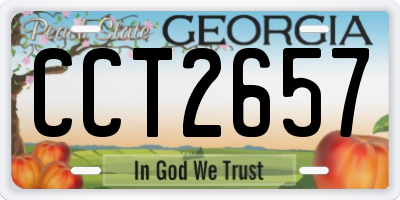 GA license plate CCT2657