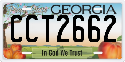 GA license plate CCT2662