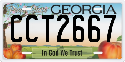 GA license plate CCT2667