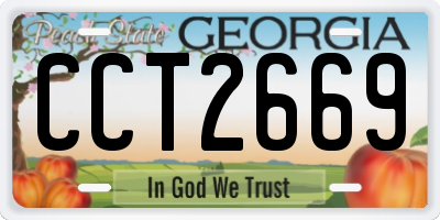 GA license plate CCT2669
