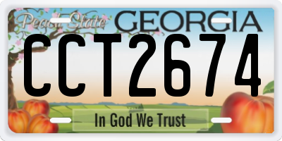 GA license plate CCT2674
