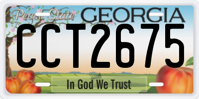 GA license plate CCT2675