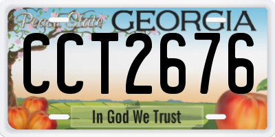 GA license plate CCT2676
