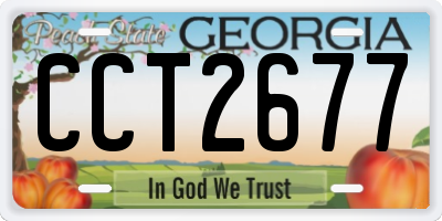 GA license plate CCT2677