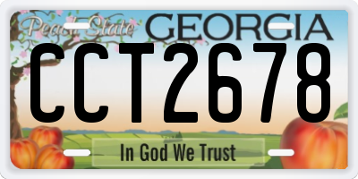 GA license plate CCT2678