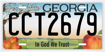 GA license plate CCT2679