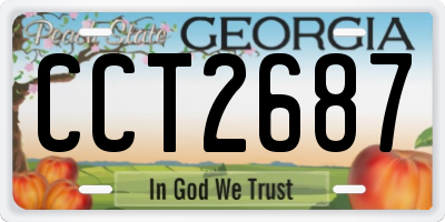 GA license plate CCT2687
