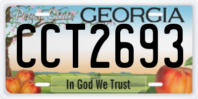 GA license plate CCT2693