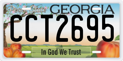 GA license plate CCT2695