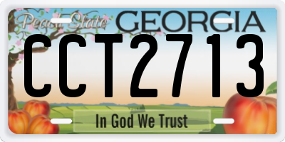 GA license plate CCT2713