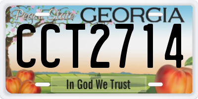 GA license plate CCT2714