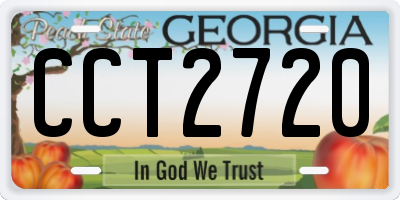GA license plate CCT2720