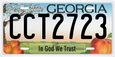 GA license plate CCT2723