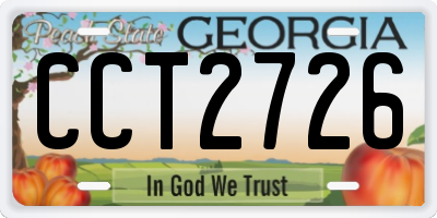 GA license plate CCT2726