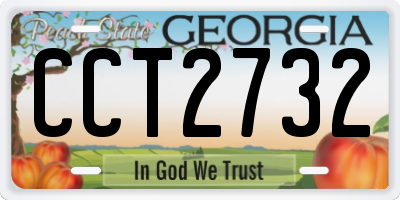 GA license plate CCT2732