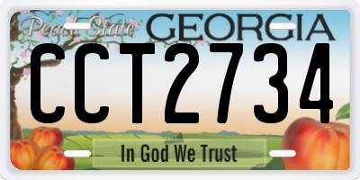 GA license plate CCT2734