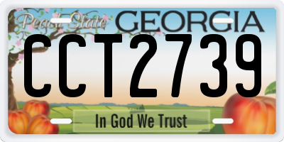 GA license plate CCT2739