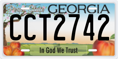 GA license plate CCT2742