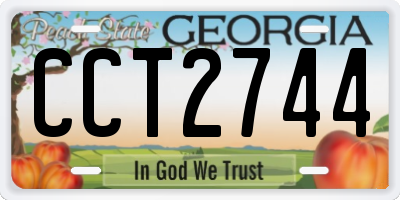 GA license plate CCT2744