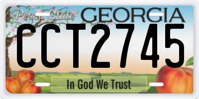 GA license plate CCT2745