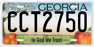 GA license plate CCT2750