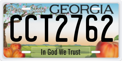 GA license plate CCT2762
