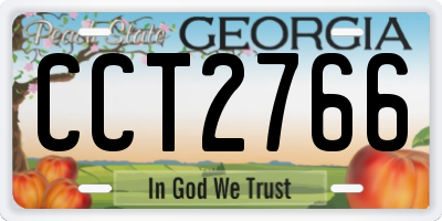 GA license plate CCT2766