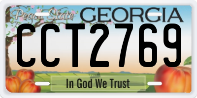 GA license plate CCT2769