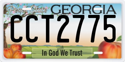 GA license plate CCT2775