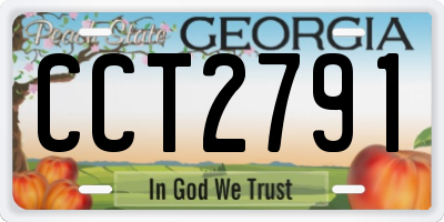 GA license plate CCT2791