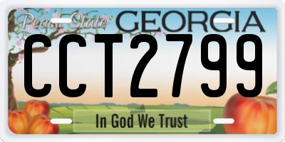 GA license plate CCT2799